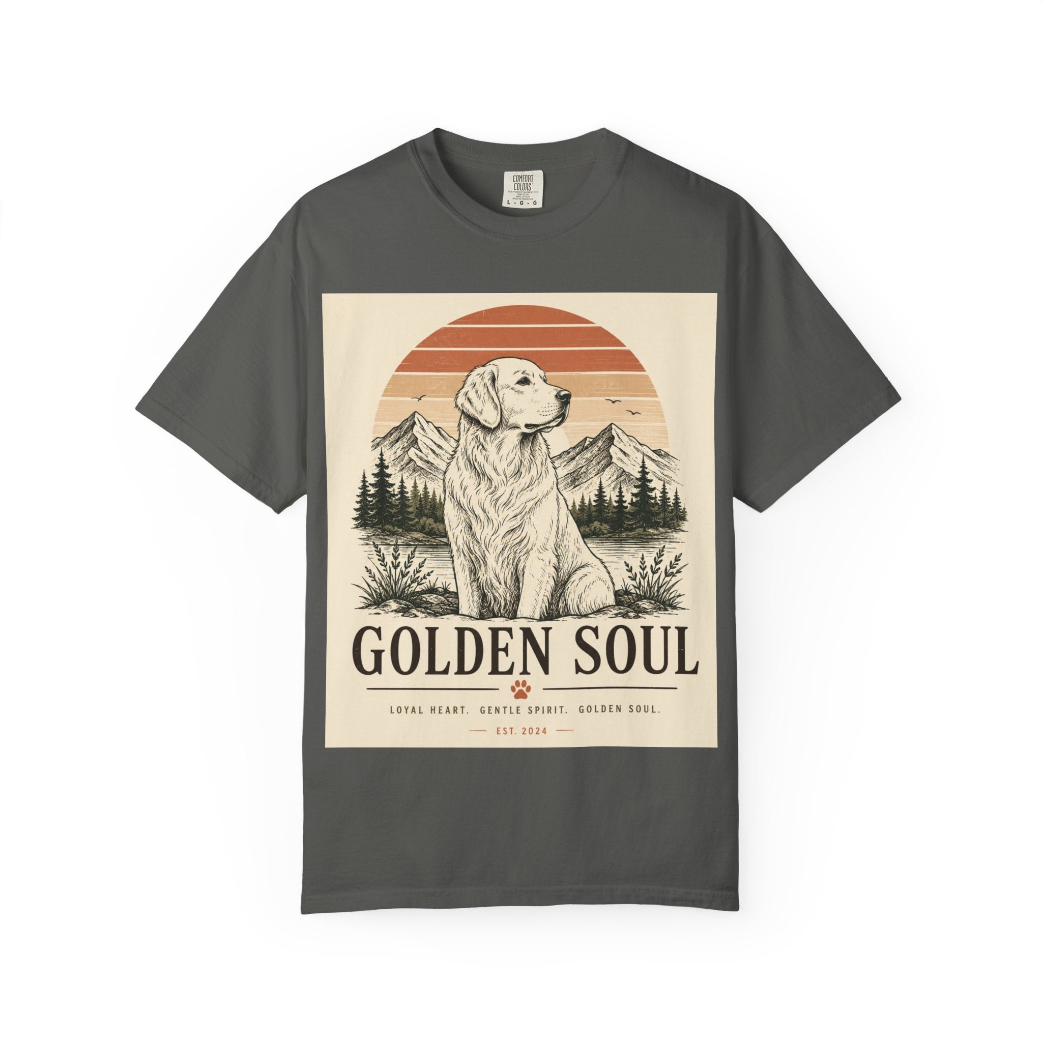 Golden Soul Golden Retriever T-Shirt — Retro Mountain Dog Tee