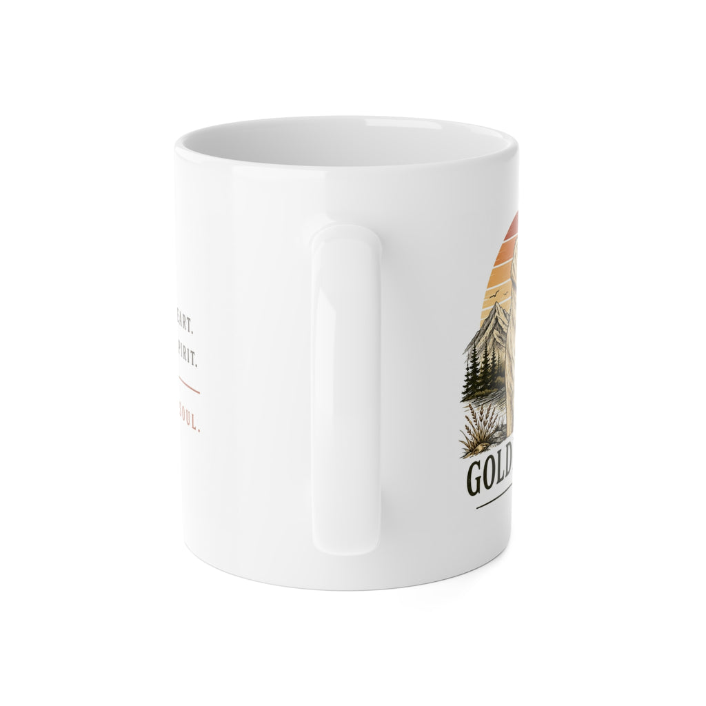 Golden Soul Ceramic Mug — Retro Golden Retriever Coffee Cup
