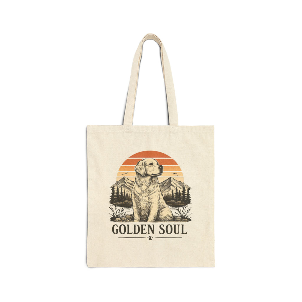 Golden Soul Tote — Canvas Grocery & Beach Bag for Labrador Lovers