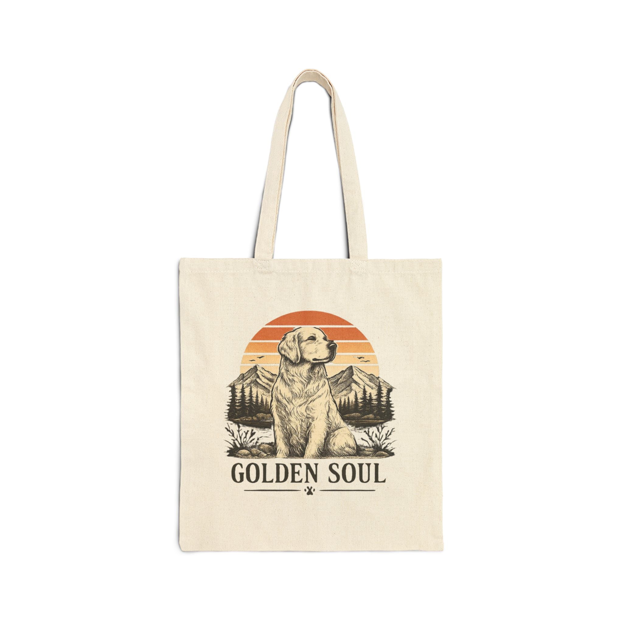 Golden Soul Tote — Canvas Grocery & Beach Bag for Labrador Lovers